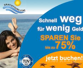 Gratistours => Reisegutscheine, Rabatte & Anbieter Bewertung ツ